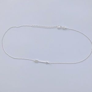 Silver clad arrow necklace